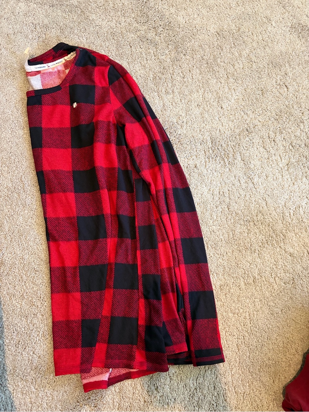 Women’s Lucky brand Red and Black Buffalo Plaid Long-Sleeve pajamas